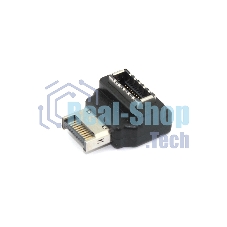 Переходник USB Type E мама-папа угловой