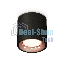 Светильник Ambrella Light XS7532025 SBK/PPG черный песок/золото розовое полированное MR16 GU5.3 (C7532, N7015)