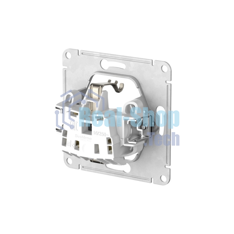 Розетка AtlasDesign 16А с заземл. быстрозажим. клем. механизм карбон SE ATN001043S