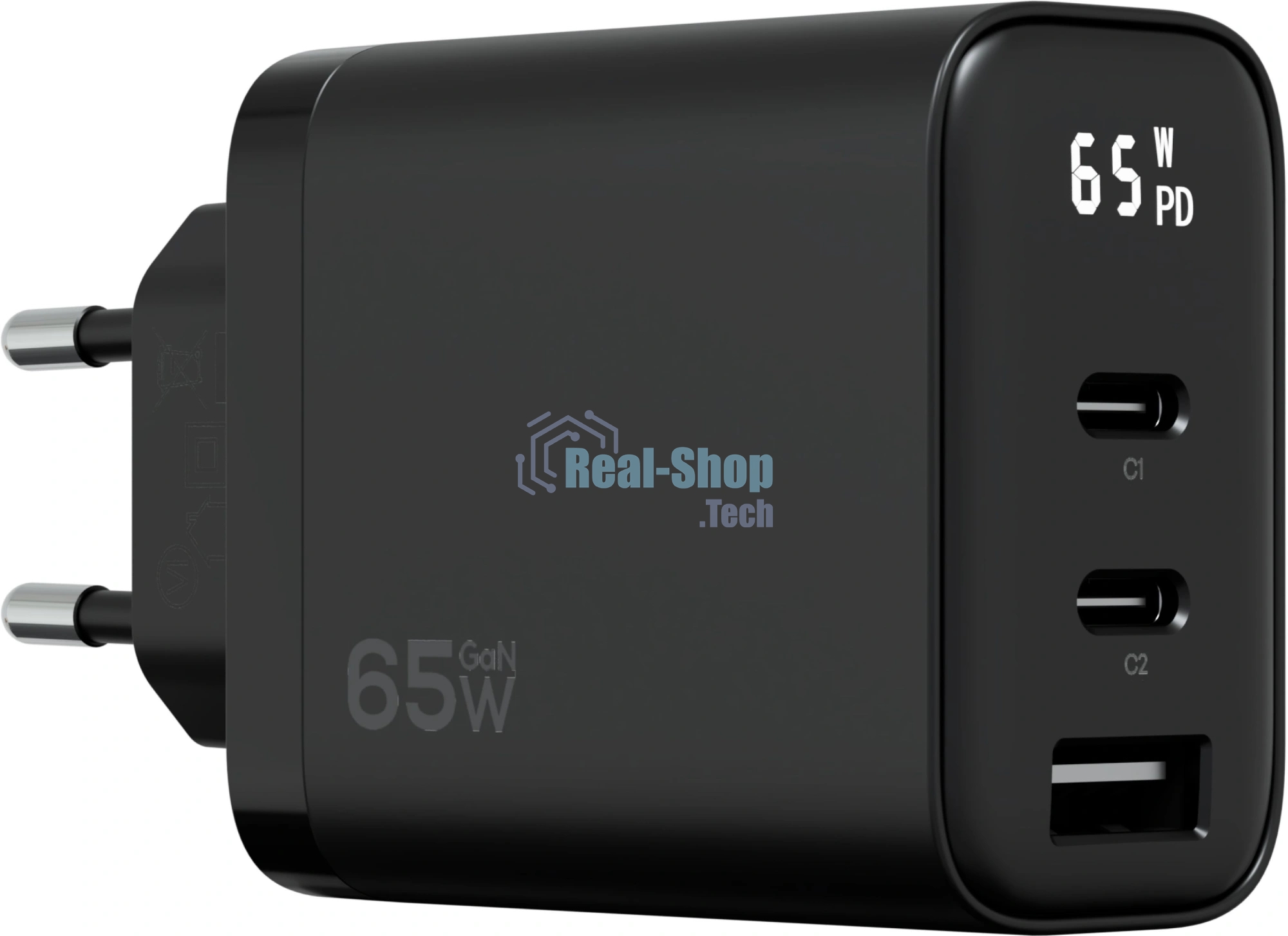 Сетевое зарядное устройство Magssory ACH009 65W (PD3.0+PPS+QC4+AFC+FCP+SCP) универсальное черный