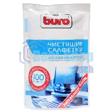 Салфетки Buro BU-Zscreen для экранов мониторов/плазменных/ЖК телевизоров/ноутбуков мягкая упаковка 100шт влажных