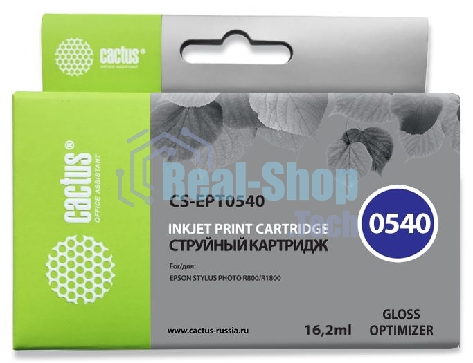 Картридж струйный Cactus CS-EPT0540 прозрачный (16,2 мл) для Epson Stylus Photo R800/R1800