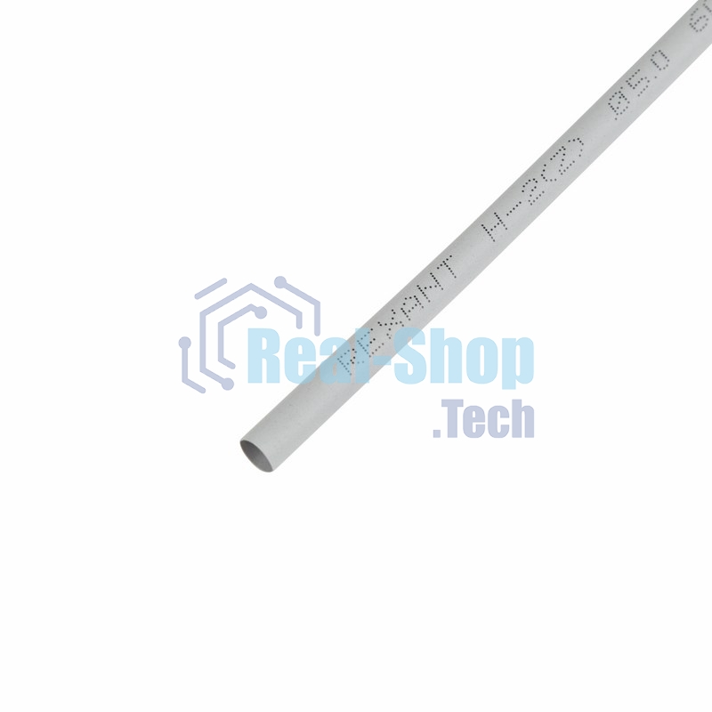 Термоусаживаемая трубка Rexant 5,0/2,5 мм, серая, упаковка 50 шт. по 1 м