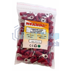 Наконечник кольцевой изолированный Rexant НКИ ø 3.7 мм. 0.5-1.5 мм² (НКи 1.5-3.5) красный