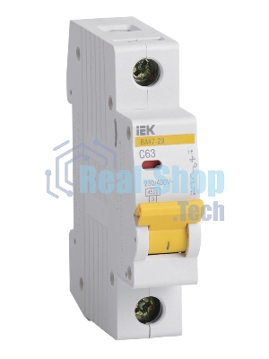 Выключатель автоматический Iek MVA20-1-063-C ВА47-29 1Р 63А 4,5кА х-ка С ИЭК