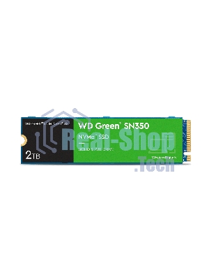 Накопитель SSD WD Green SN350 WDS200T3G0C, 2000Gb, PCIe 3.0 x4, M.2 2280, NVMe, R/W 3200/3000
