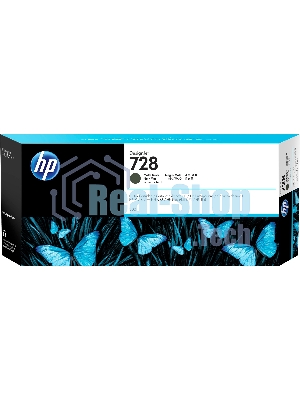 Картридж струйный HP 728 с матовыми черными чернилами для принтеров Designjet, 300 мл