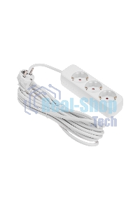 Удлинитель Rexant STANDARD 3 гнезда, 5 м, 3х1,0 мм², с/з, белый