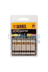 Набор бит Denzel TORX 40х50, сталь S2, шестигранный профиль, 10 шт.
