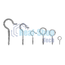 Набор крюков-саморезов Сибртех 2,5x25, 3x40, 5x65, 5x75, 6x45, 6x50 мм, 151 предметов