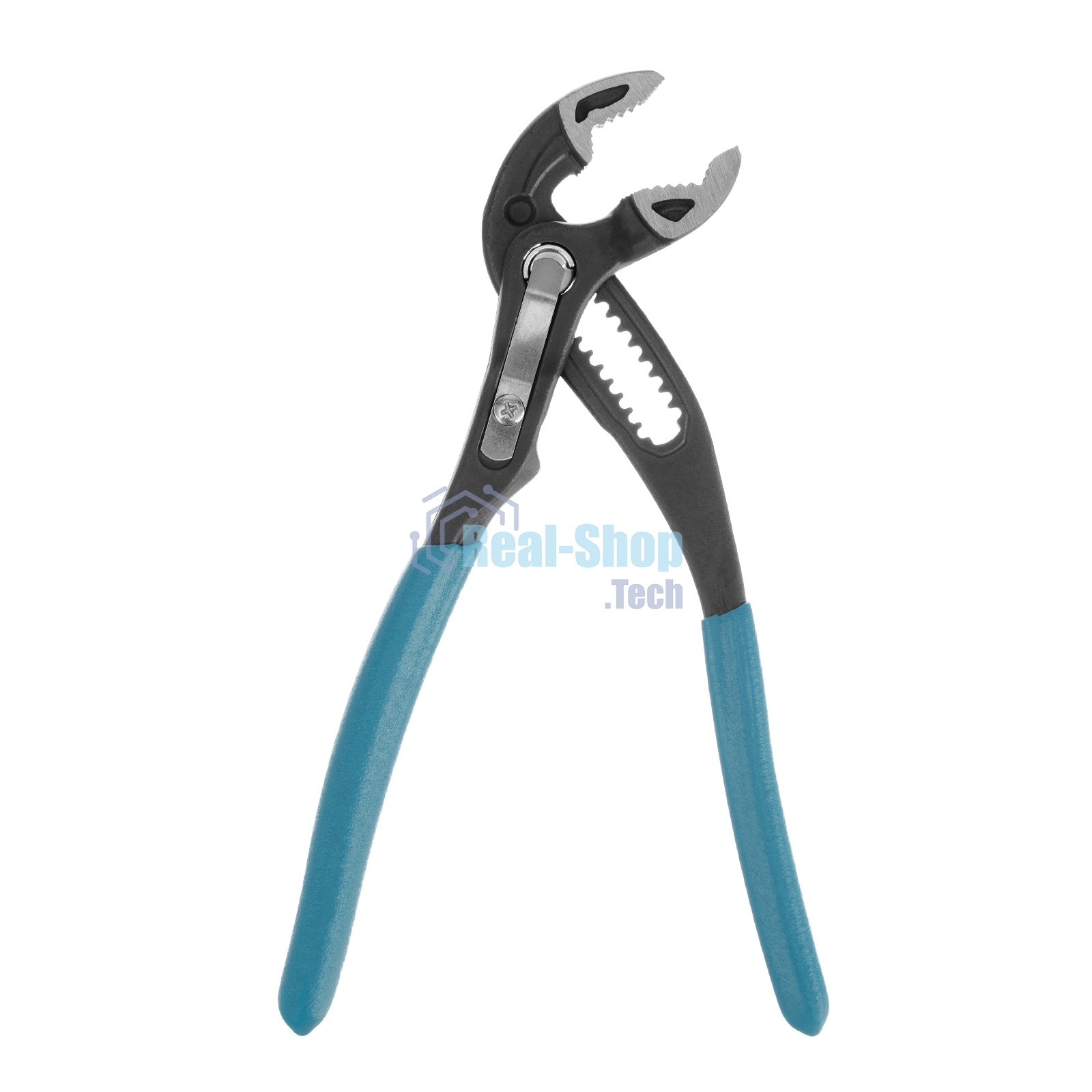 Клещи переставные Gross кнопочный механизм, обливные рукоятки, 180 мм