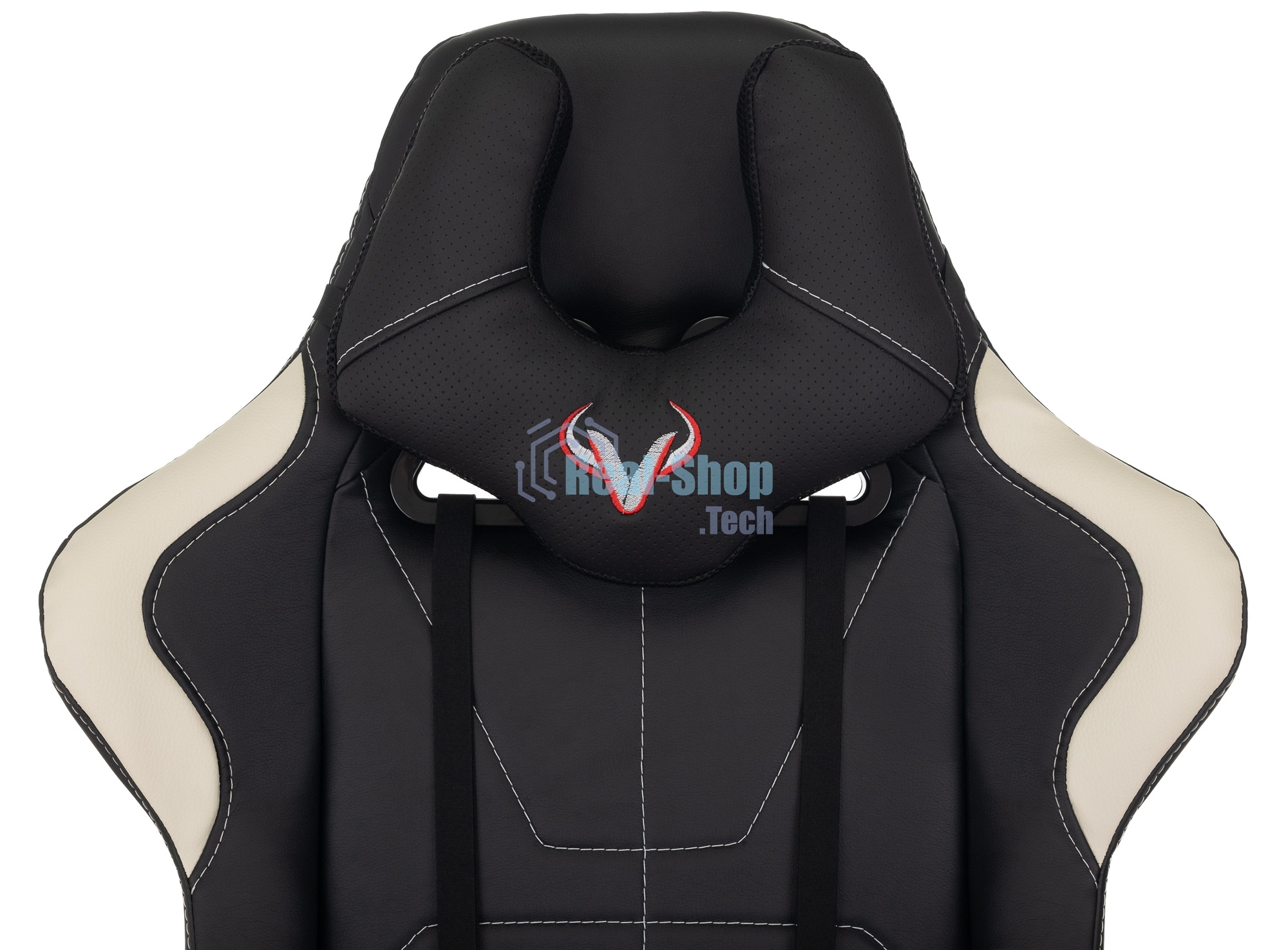 Кресло игровое Бюрократ VIKING 5 AERO WHITE черный/белый искусственная кожа