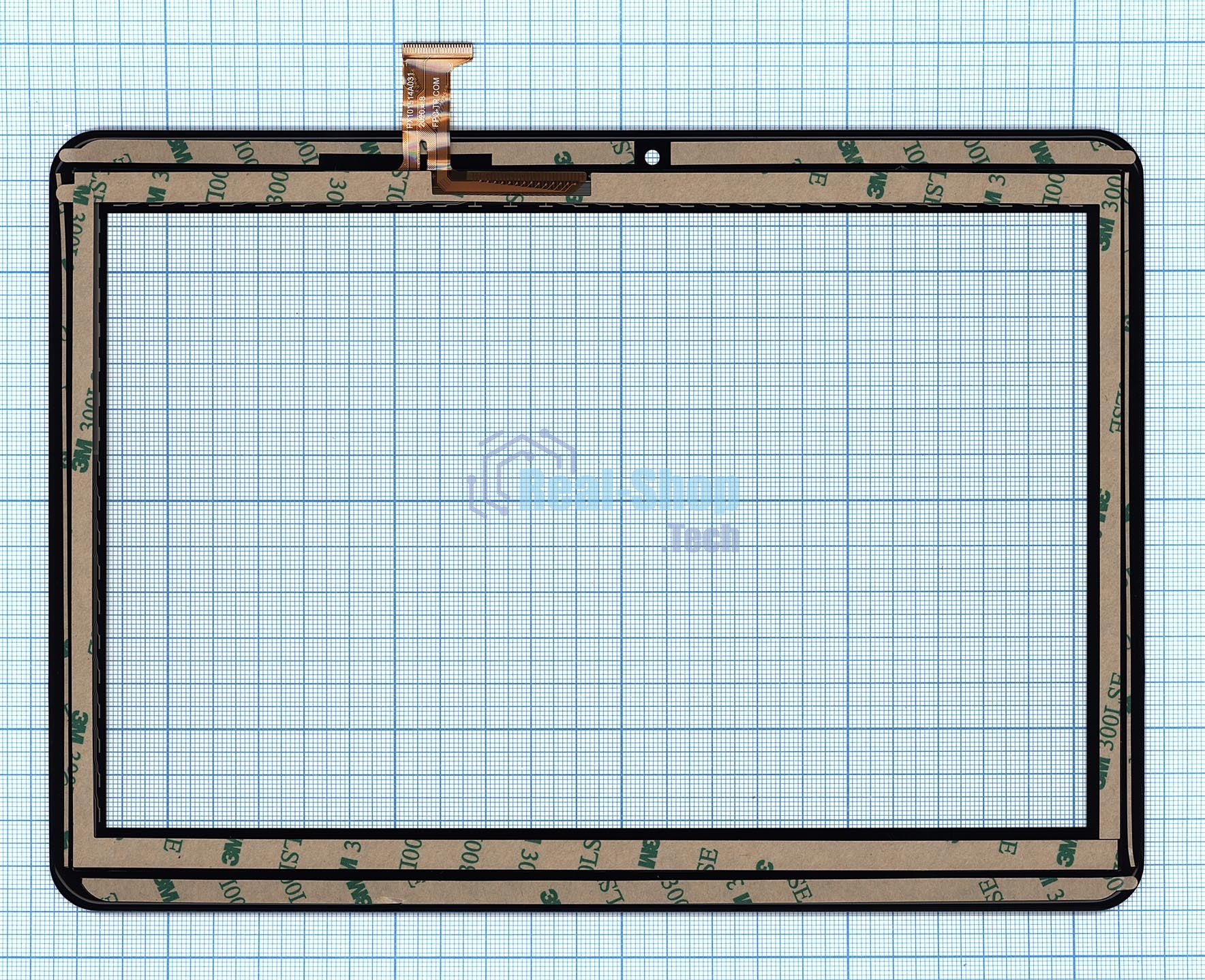 Сенсорное стекло (тачскрин) DP101514-F1 черное