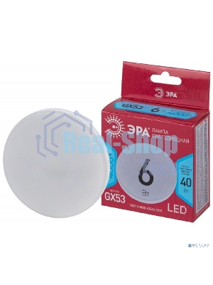 Лампа светодиодная ЭРА RED LINE LED GX-6W-840-GX53 R 6 Вт таблетка нейтральный белый свет