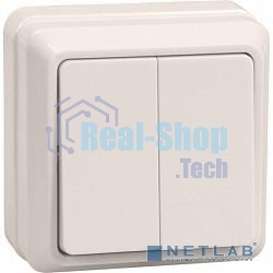 Выключатель Iek EVO20-K33-10-DC ВС20-2-0-ОКм 2кл 10А откр.уст. ОКТАВА (кремовый)