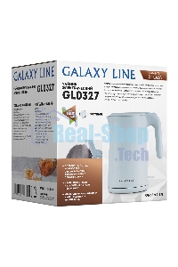 Чайник электрический Galaxy Line GL 0327, небесный, пластик, 1800 Вт, 1,5 л