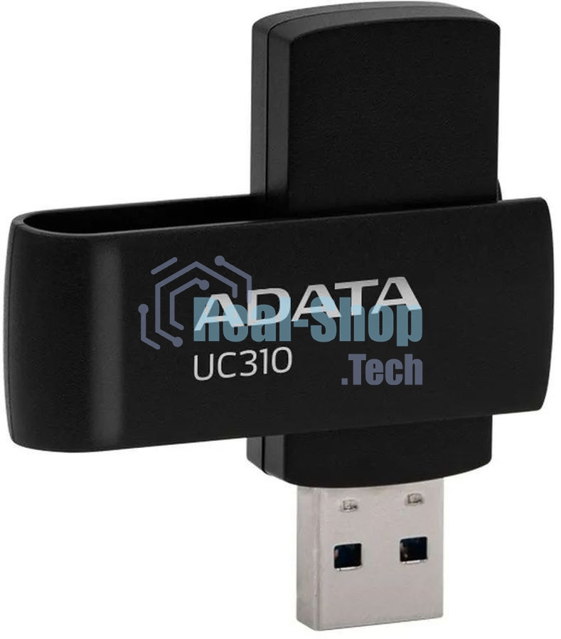 Флешка USB ADATA UC310 (UC310-64G-RBK), 64Gb, USB 3.2, R/W 100/30, черный