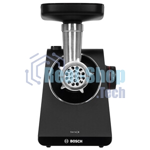 Мясорубка электрическая Bosch MFWS440B черный, 1900 Вт, 2.5 кг/мин, реверс, защита от перегрузки, насадки - 7