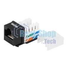 Модуль информационный Lanmaster UTP (TWT-OK45UTP/6-BK) Keystone RJ45 кат.6 черный