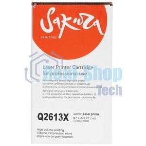 Картридж лазерный Sakura Q2613X для лазерного принтера HPLaserJet 1300/1300n/1300x, черный, 4000 к.