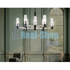 Люстра Ambrella light LH55503/9 SN/BK/CL сатин никель/черный/прозрачный E14*9 max 40W D760*760