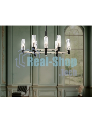 Люстра Ambrella light LH55503/9 SN/BK/CL сатин никель/черный/прозрачный E14*9 max 40W D760*760