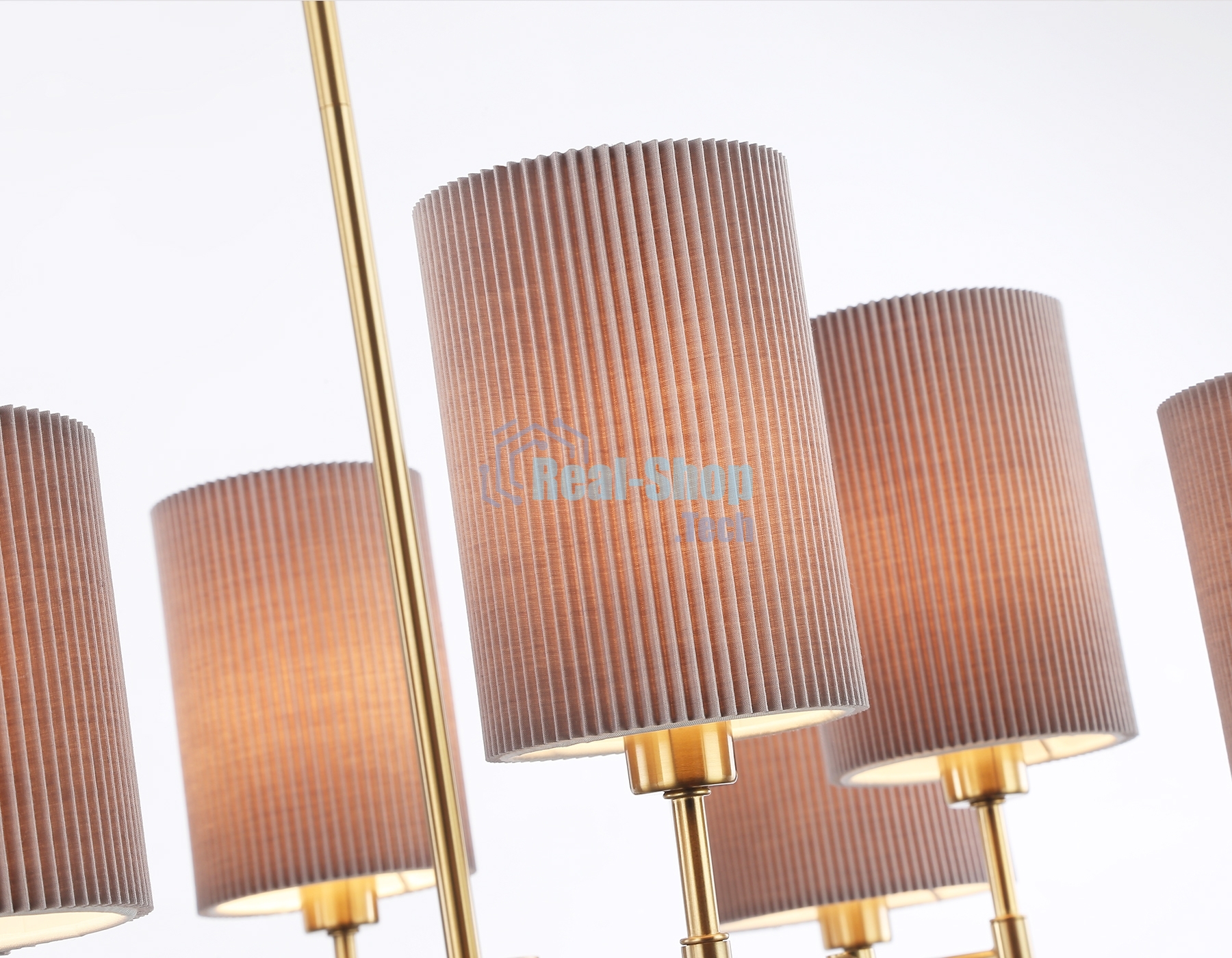 Люстра Ambrella light LH72383/8 BS/GR латунь/серый E14*8 max 40W D810*705
