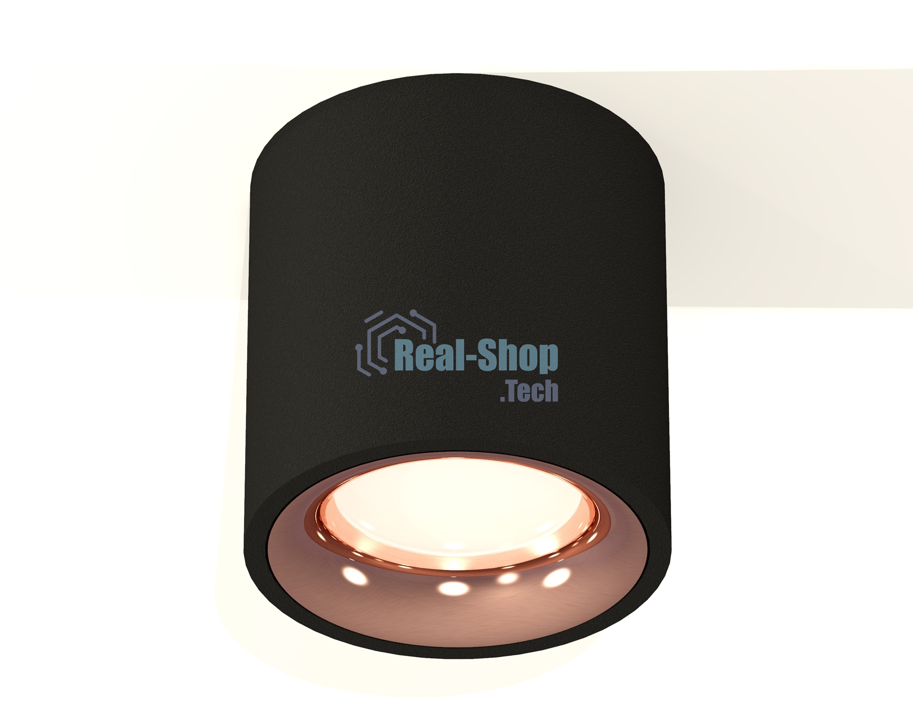 Светильник Ambrella Light XS7532025 SBK/PPG черный песок/золото розовое полированное MR16 GU5.3 (C7532, N7015)