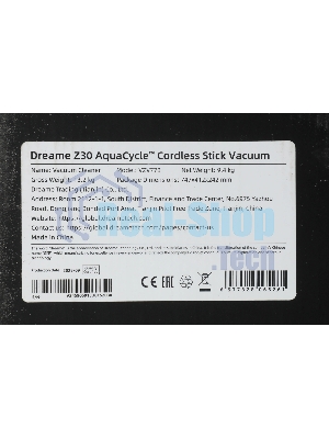Пылесос вертикальный Dreame Z30 AquaCycle черный/серый, питание от аккумулятора, 310 Вт, уборка влажная/сбор жидкости/сухая, пылесборник 0.6 л