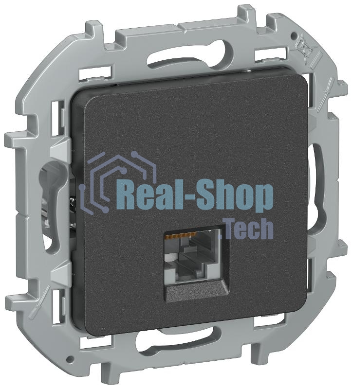IEKINSPIRIA Розетка компьютерная RJ45 категория 6 UTP 6738331 антрацит