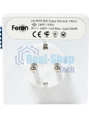 Розетка с таймером Feron (суточная) 3500W/16A 230V, 61923(TM32)