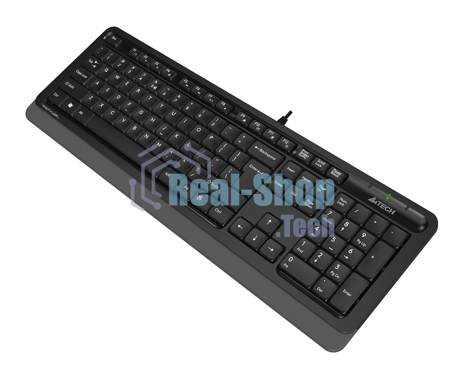 Клавиатура проводная A4Tech Fstyler FK10, USB, черный/серый