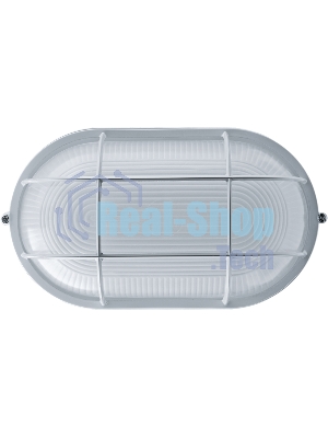 Светильник Navigator ЛОН NBL-O2-100-E27/WH 1х100Вт E27 IP54 (аналог НПБ 1202 бел. овал с решеткой 100Вт)