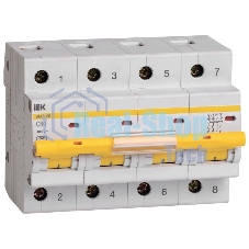 Выключатель автоматический модульный 4п C 80А 10кА ВА47-100 ИЭК MVA40-4-080-C