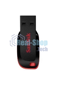 Флешка USB Sandisk CZ50 Cruzer Blade (SDCZ50-064G-B35), 64Gb, USB 2.0, R/W 15/4, черный/красный