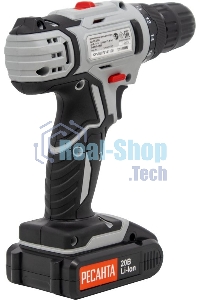 Дрель-шуруповерт аккумуляторная Ресанта ДА-20-2ЛК 75/14/11, Аккумуляторная, 20В, 2 АКБ, Кейс