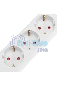 Удлинитель Rexant STANDARD 3 гнезда, 5 м, 3х1,0 мм², с/з, белый