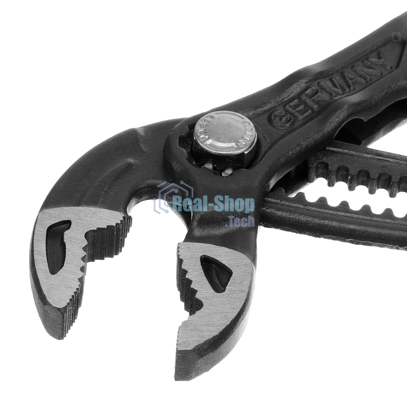 Клещи переставные Gross кнопочный механизм, обливные рукоятки, 180 мм