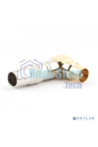 Разъем Cablexpert TVPL-07, TV (папа) позолоченный, латунь OD8.5, 90 градусов, блистер