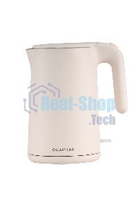 Чайник электрический Galaxy Line GL 0327, пудровый, пластик, 1800 Вт, 1,5 л