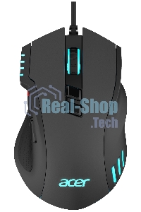 Мышь проводная Acer OMW150 черный, 4800 dpi, USB, кнопки - 8