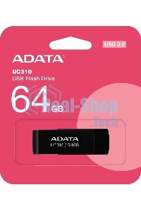 Флешка USB ADATA UC310 (UC310-64G-RBK), 64Gb, USB 3.2, R/W 100/30, черный