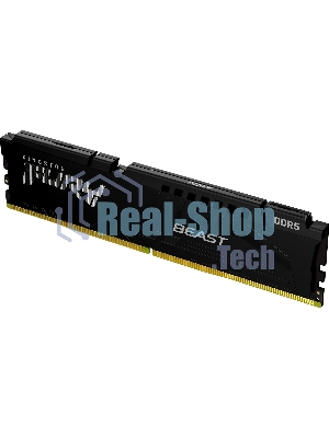 Оперативная память Kingston Fury Beast, DDR5, 32GB (1x32GB), 6000MHz, CL30, DIMM, с радиатором, черный