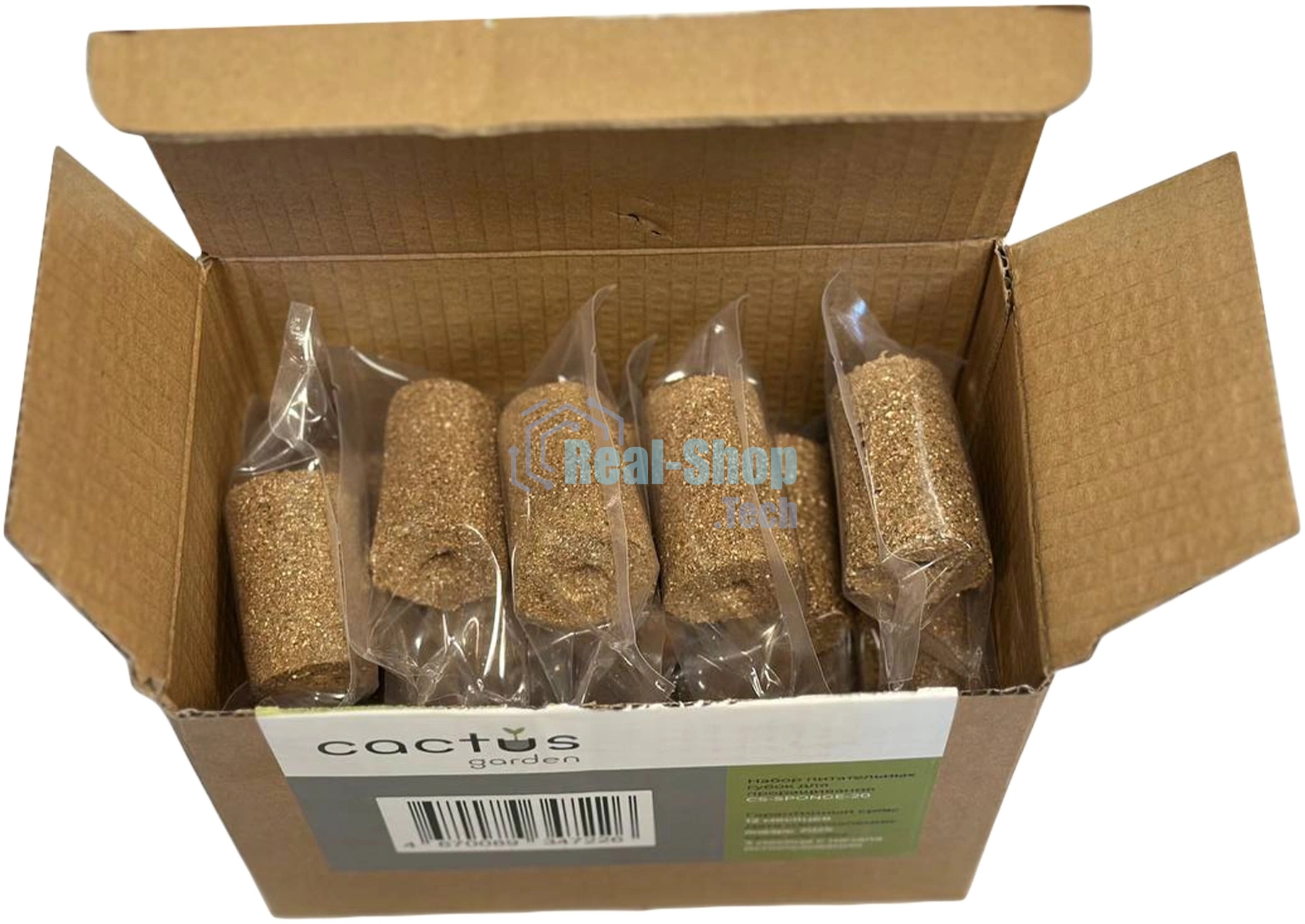 Набор питательных губок Cactus CS-SPONGE-20 для проращивания (упак.:20шт) коробка