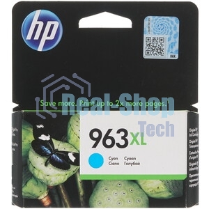 Картридж струйный HP 963XL 3JA27AE голубой увеличенной емкости (1600 стр) для HP OfficeJet Pro 9010, 9013, 9020, 9023