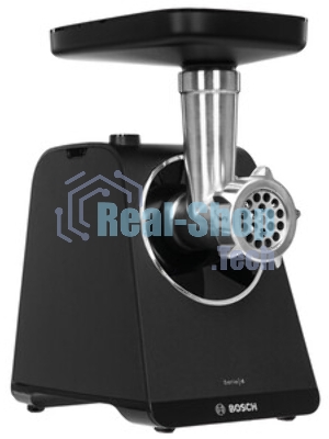Мясорубка электрическая Bosch MFWS440B черный, 1900 Вт, 2.5 кг/мин, реверс, защита от перегрузки, насадки - 7
