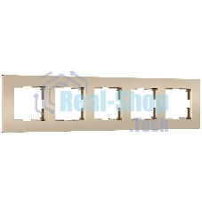 Рамка на 5 постов Slab (шампань софт) W0052911