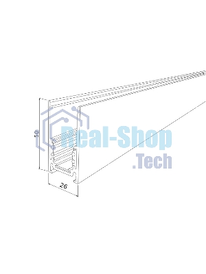Slim Magnetic Шинопровод накладной (черный) (2 м) 85084/00