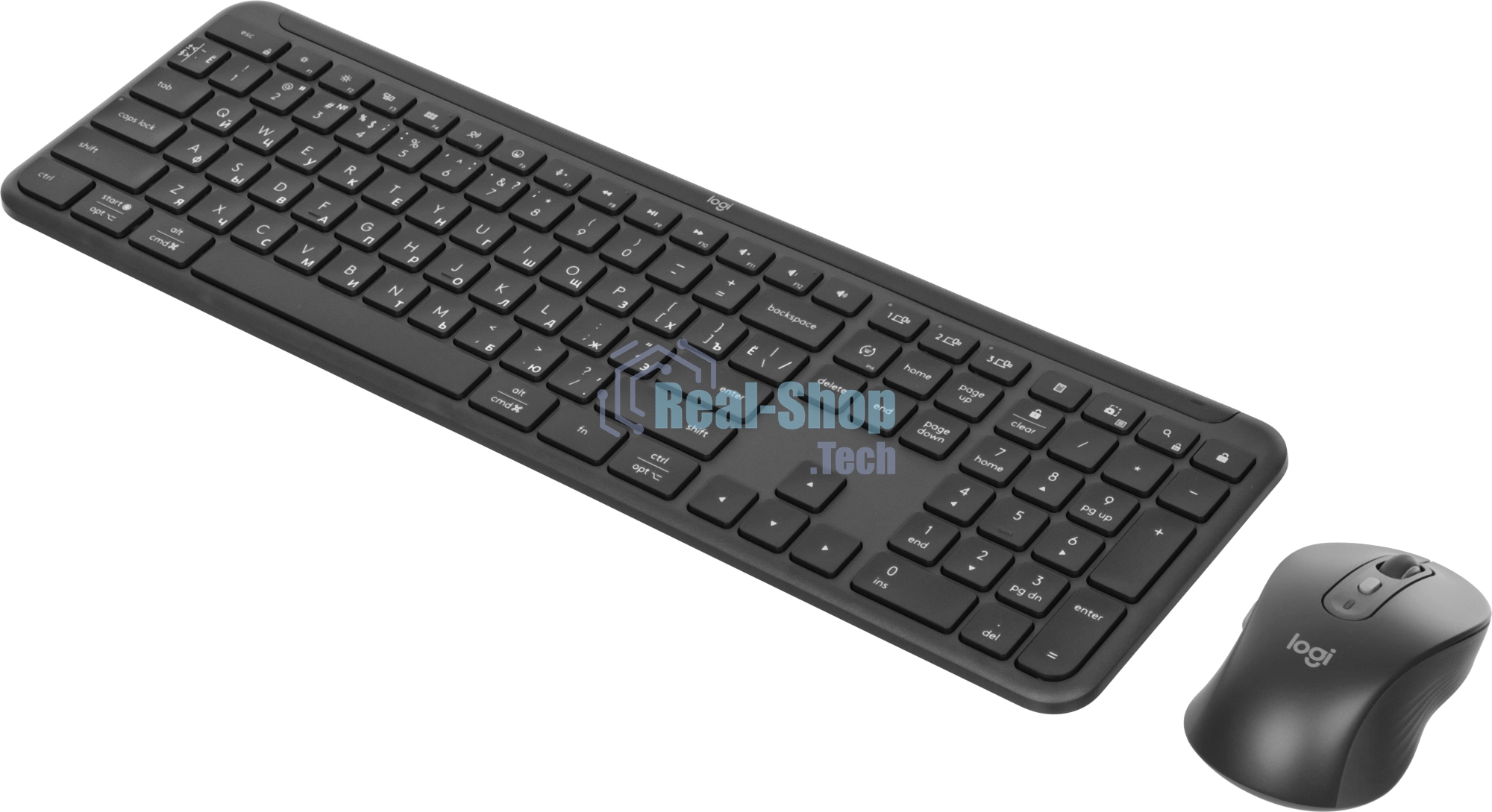 Комплект клавиатура+мышь Logitech MK950 беспроводной, USB, графитовый/чёрный