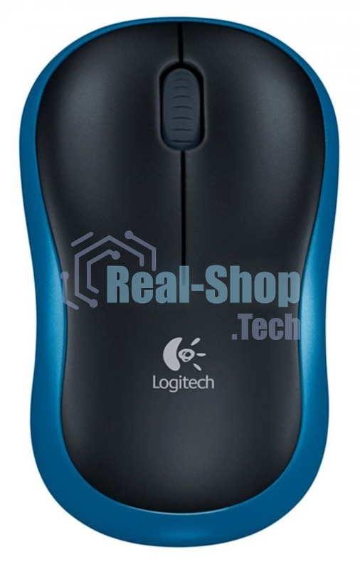 Мышь беспроводная Logitech M185 синий, 1000 dpi, радиоканал, USB, кнопки - 3